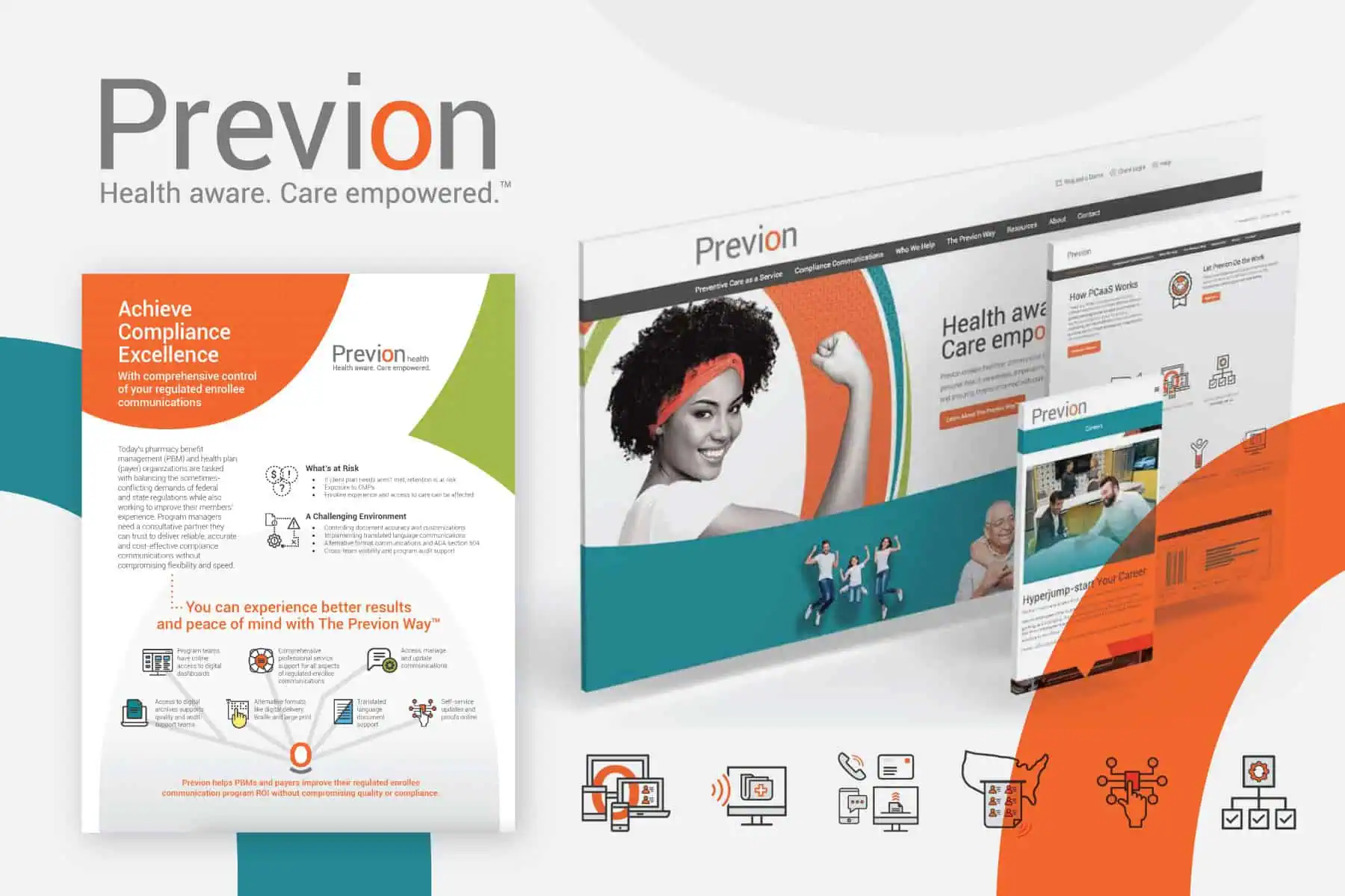 Previon brand design pieces