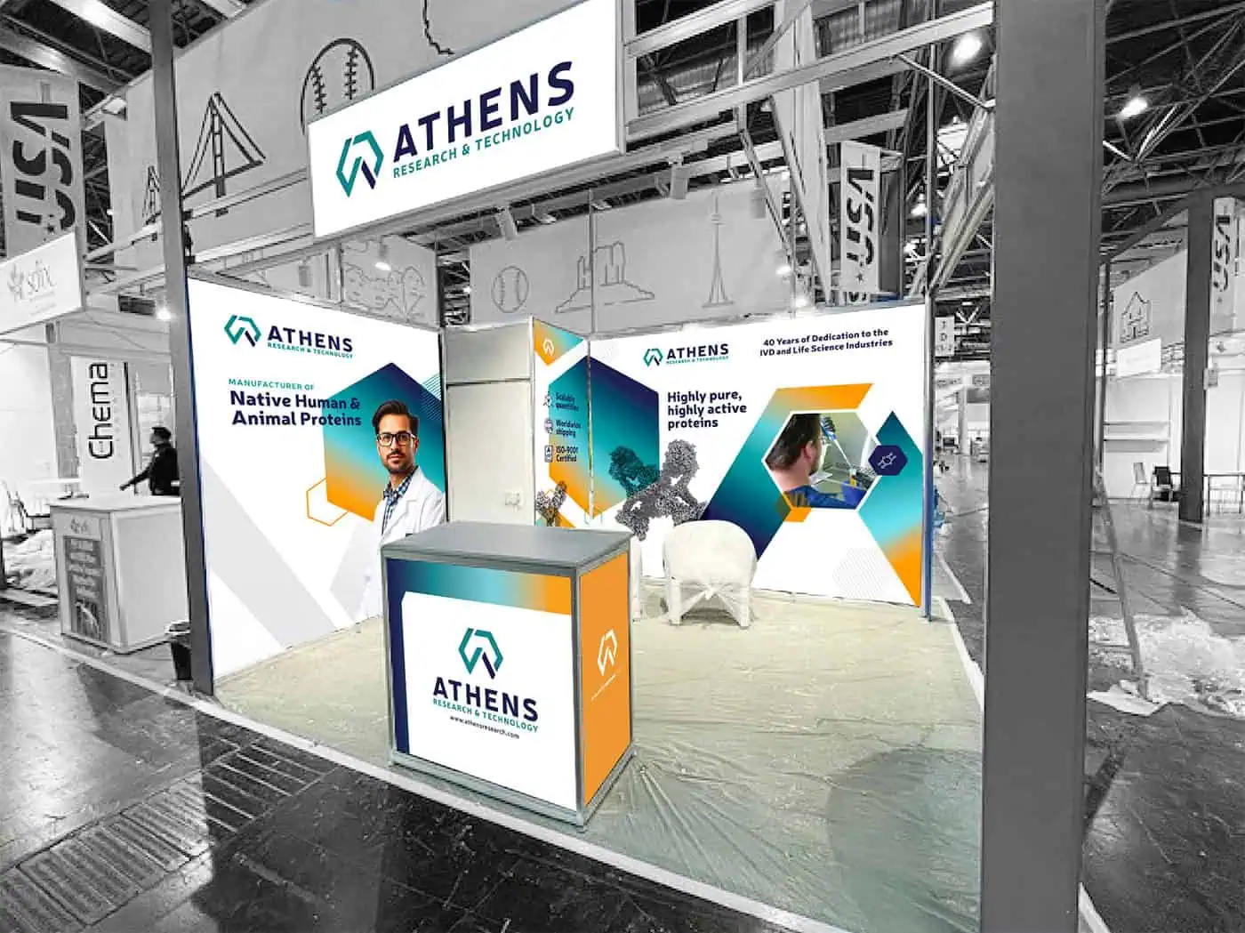 Athens Research & Technology Trade Show Booth Design